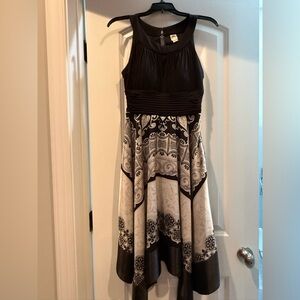 Vintage Signature by Sangria Black and Silver High Low Dress
